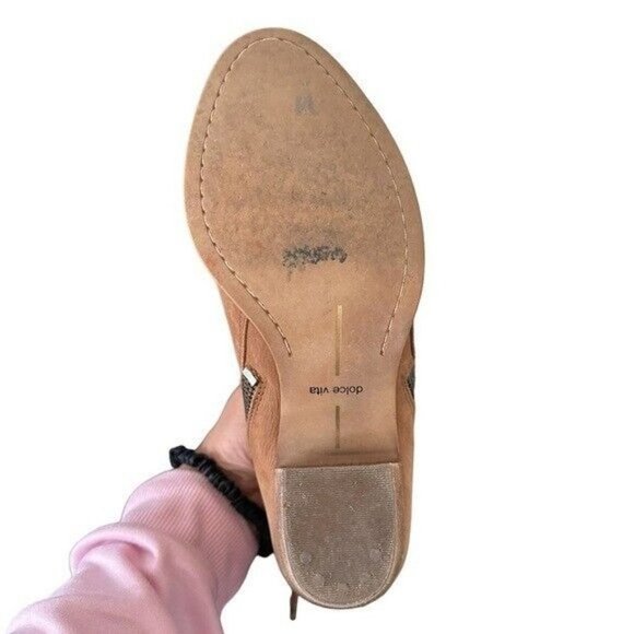 Dolce Vita Jaeger Teak Brown Nubuck Booties Women’s Size 7 - Picture 8 of 11